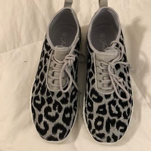 Silver leopard forever link sneakers 8.5